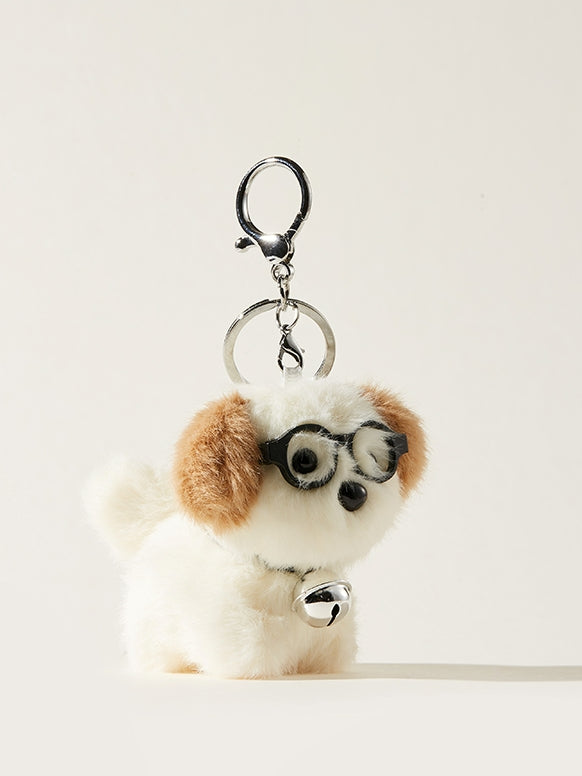 Glasses puppy cute pendant keychain_CH00040