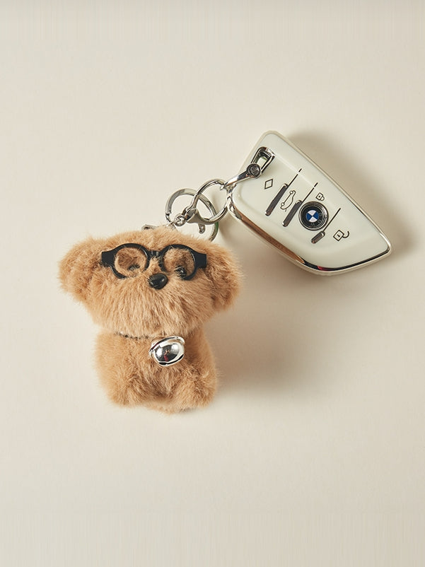 Glasses puppy cute pendant keychain_CH00040