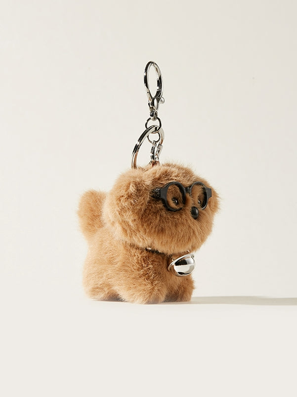 Glasses puppy cute pendant keychain_CH00040