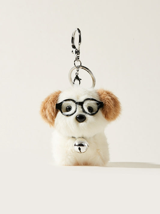 Glasses puppy cute pendant keychain_CH00040