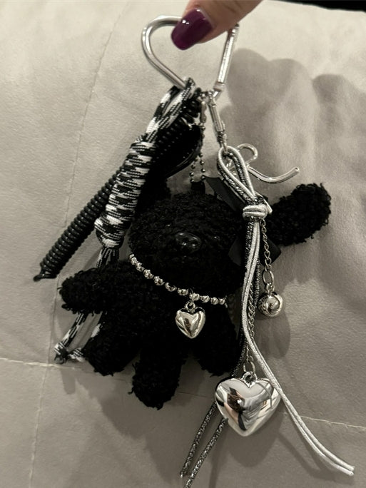 Long ears bear nylon rope charm pendant_CH00033