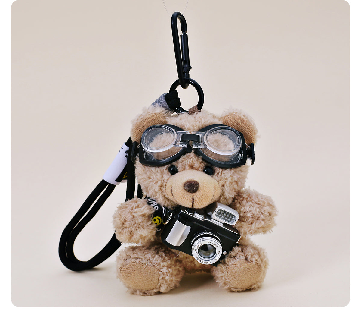 Flash Camera Bear Bag Pendant_CH00013