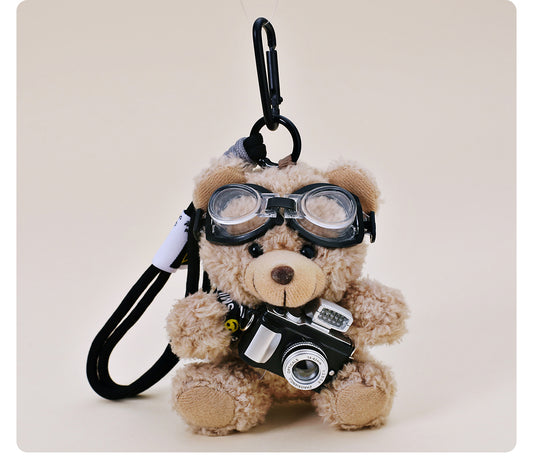 Flash Camera Bear Bag Pendant 