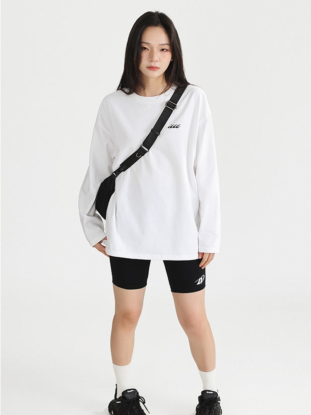 One-point design basic long sleeve t-shirt_N82053