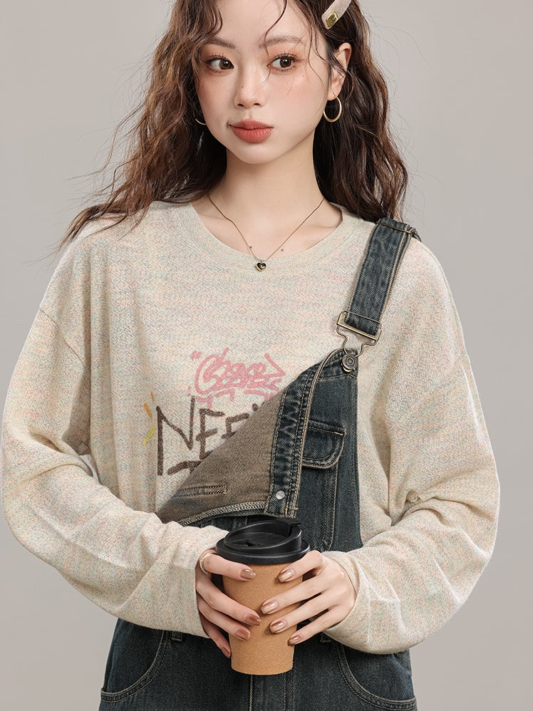 Loose Letter Print Tops_N81880