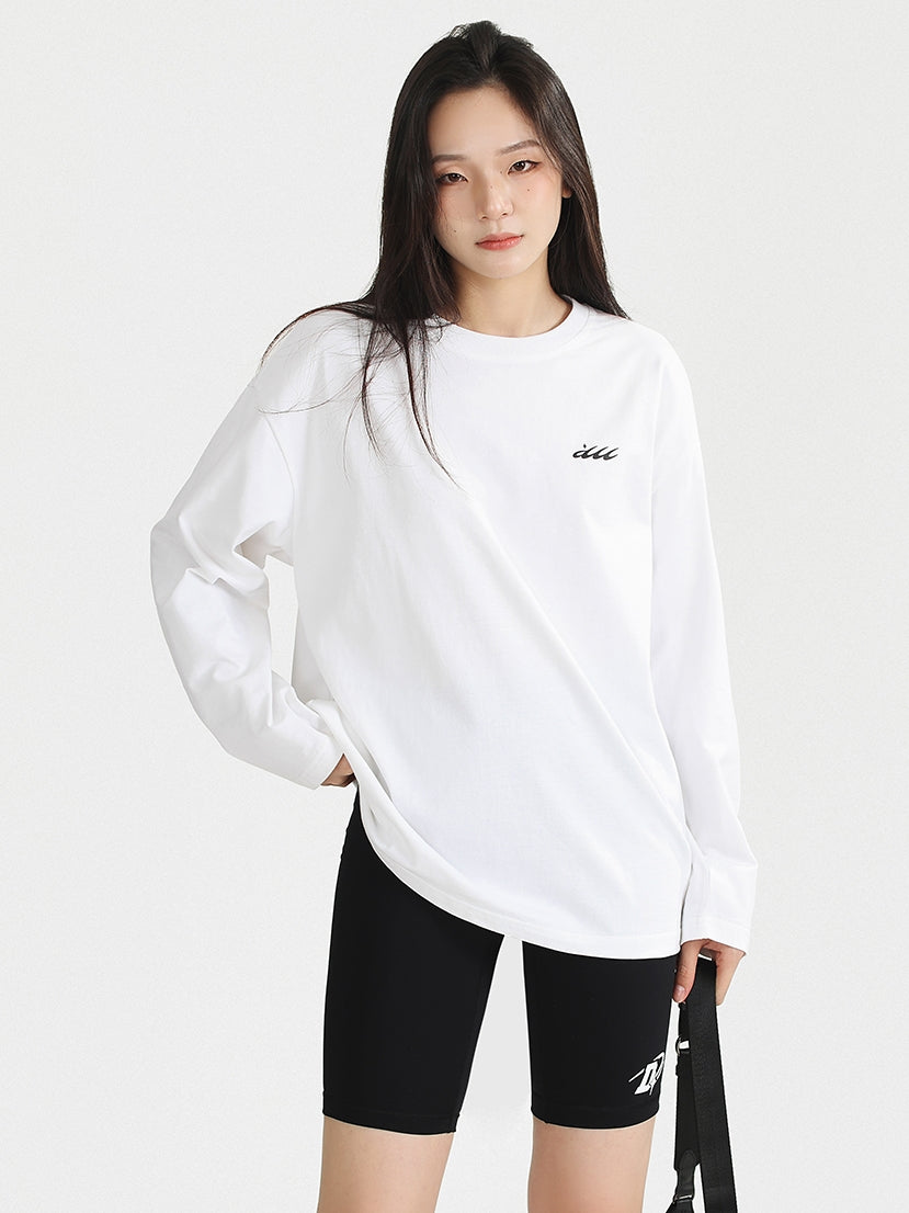 One-point design basic long sleeve t-shirt_N82053