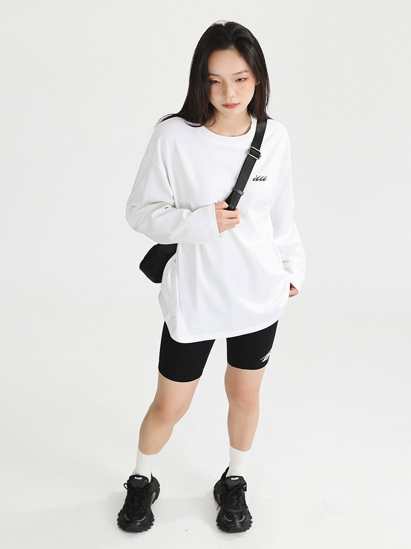 One-point design basic long sleeve t-shirt_N82053