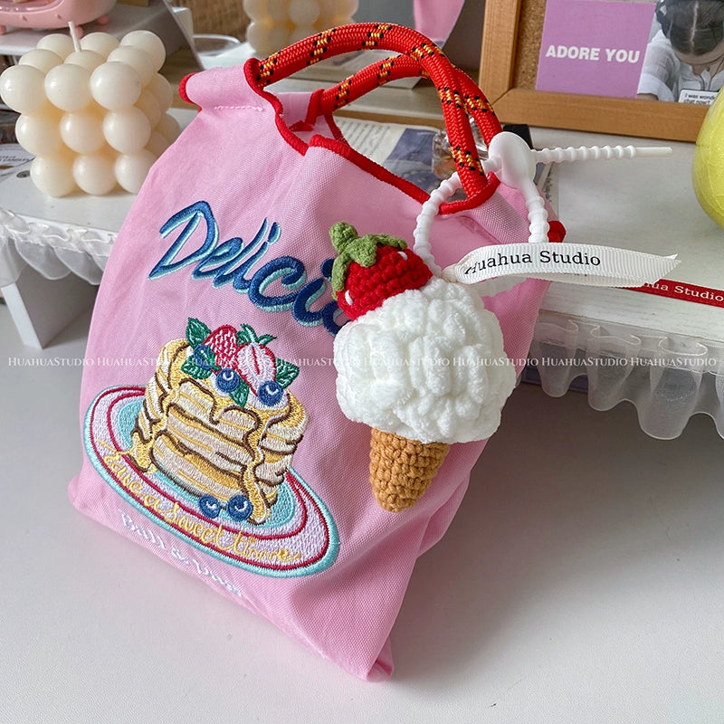 Handmade Woven Ice Cream Pendant_CH00002