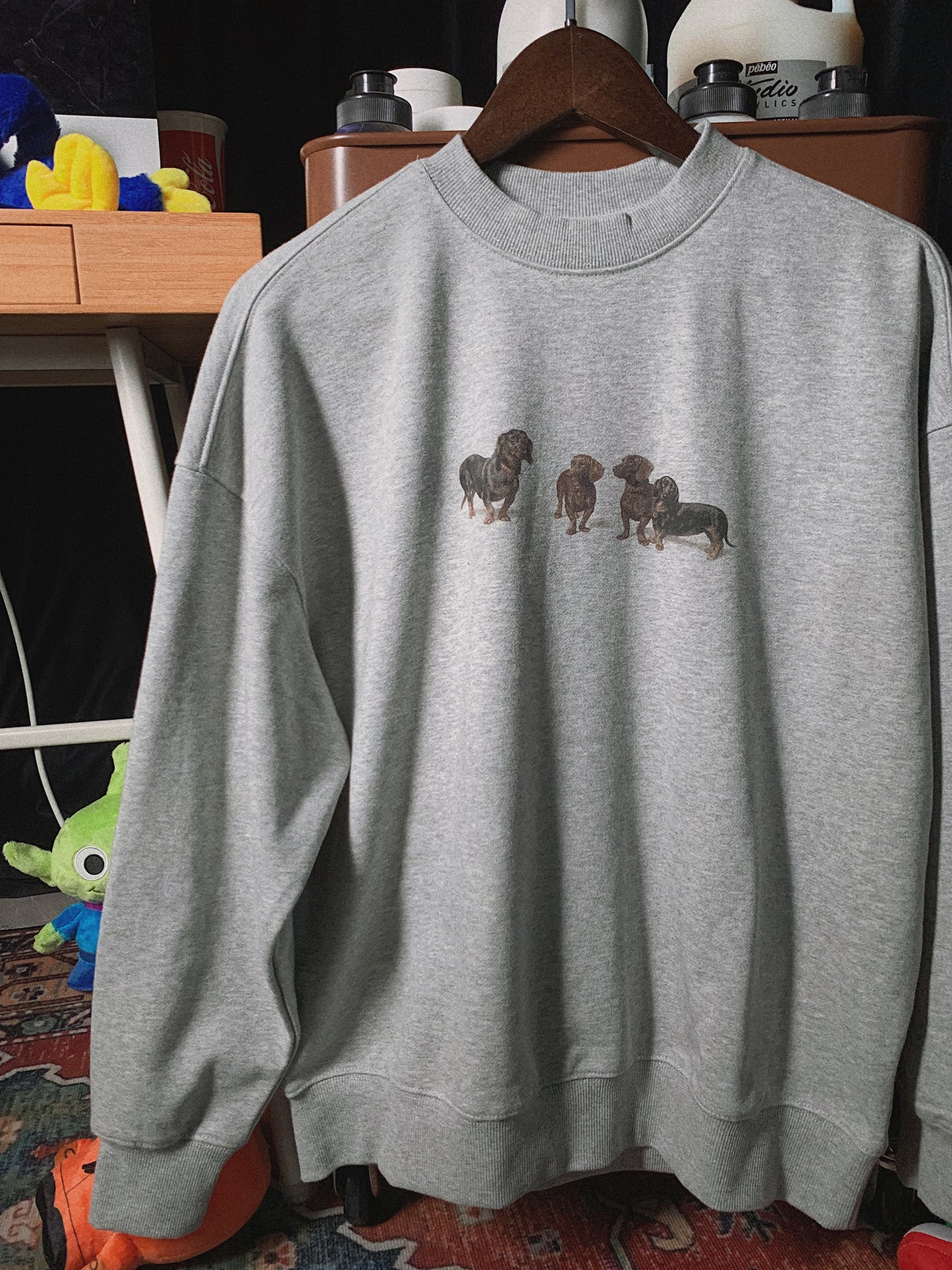 Dogs print crew neck sweatshirt_N82068