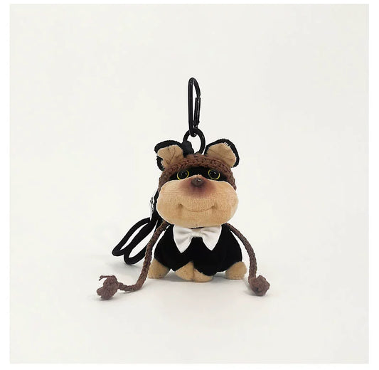 Cute Bow Tie Bee Puppy Plush Bag Pendant_CH00009