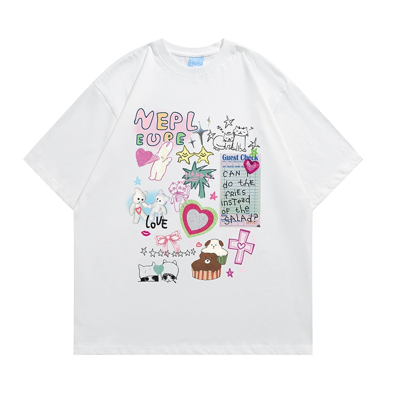 Cartoon Design Short Sleeved T-shirt_N81836 