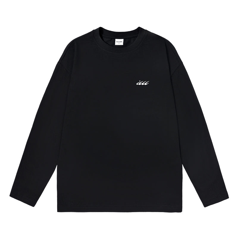 One-point design basic long sleeve t-shirt_N82053