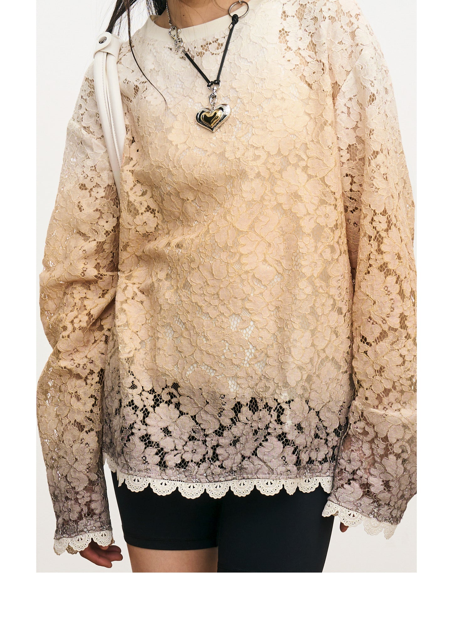 Gradient Lace Long Sleeve Tee_N81834