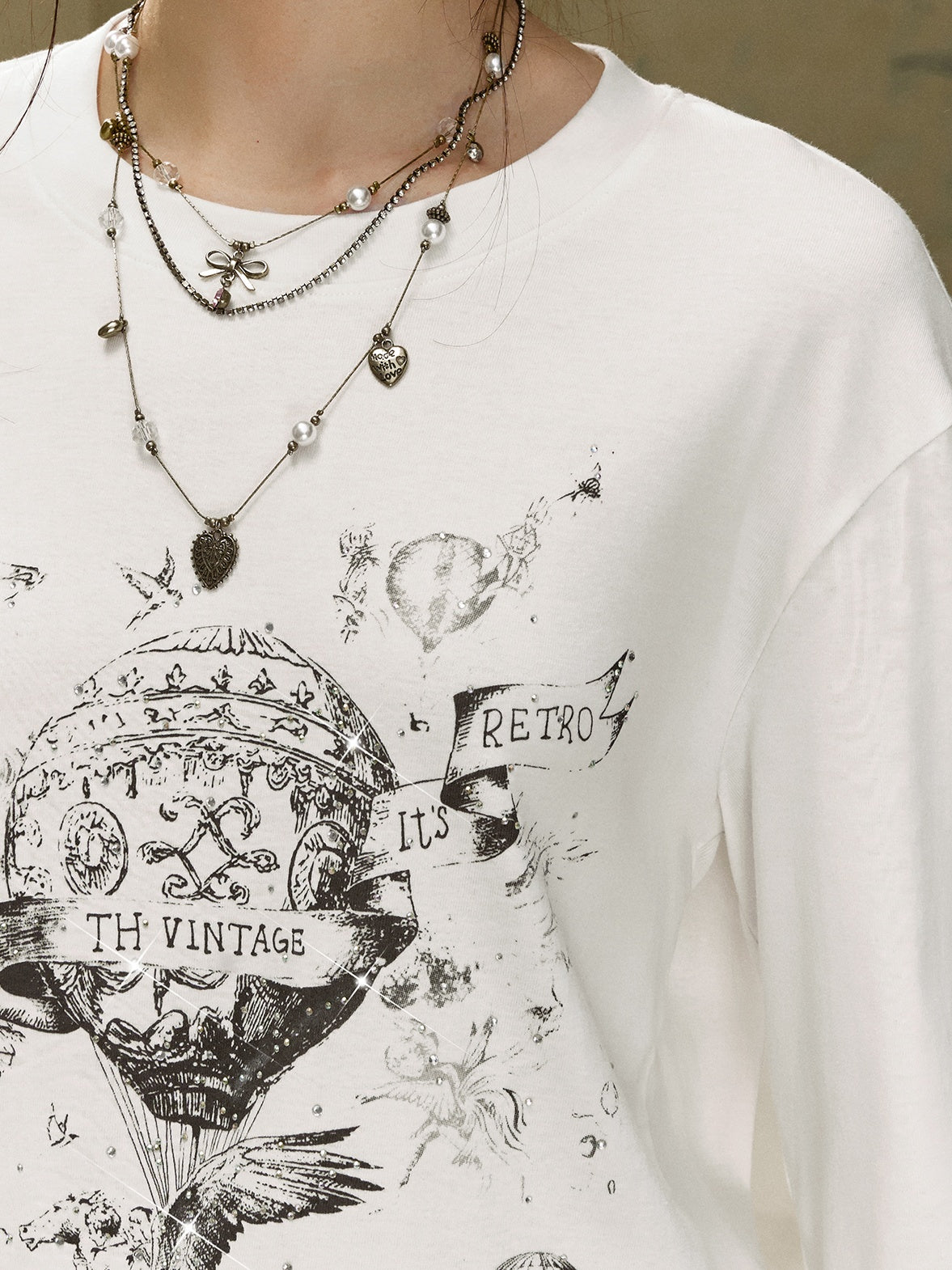 Air balloon print long sleeve T-shirt_N81922