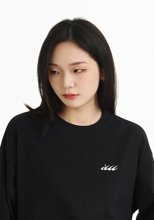 One-point design basic long sleeve t-shirt_N82053