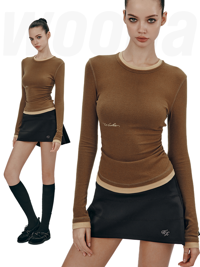 Faux Two-Piece Slim Knit Tops_N81862