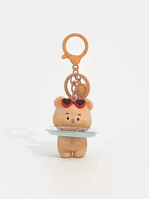 Swimming ring little brown bear Keycharm_CH00028