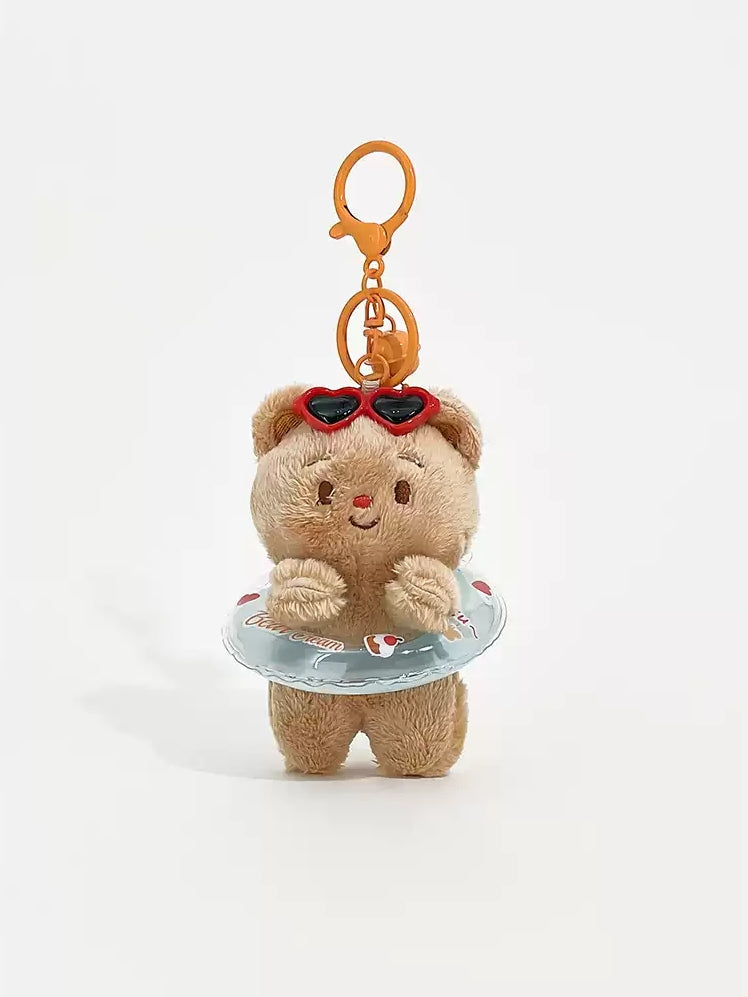 Swimming ring little brown bear Keycharm_CH00028