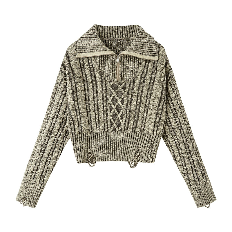 Vintage Twisted Knitted Sweater