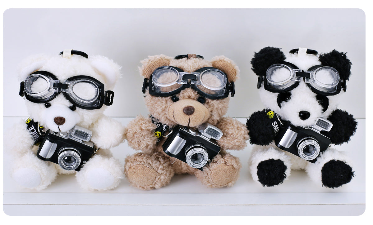 Flash Camera Bear Bag Pendant_CH00013