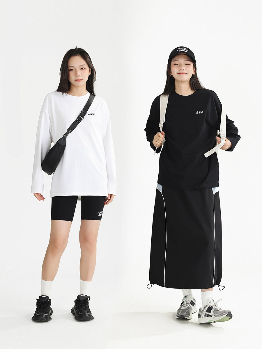 One-point design basic long sleeve t-shirt_N82053