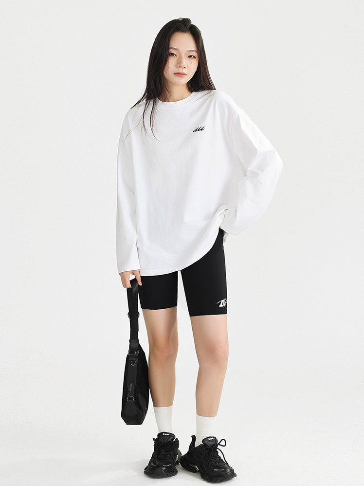 One-point design basic long sleeve t-shirt_N82053