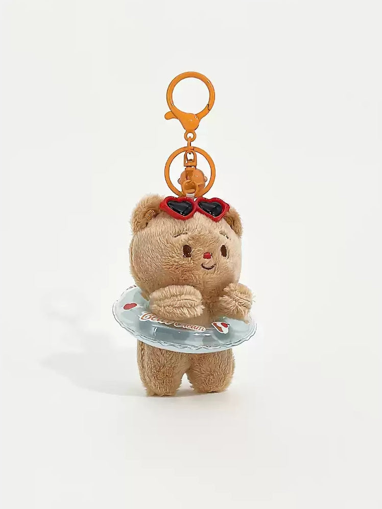 Swimming ring little brown bear Keycharm_CH00028