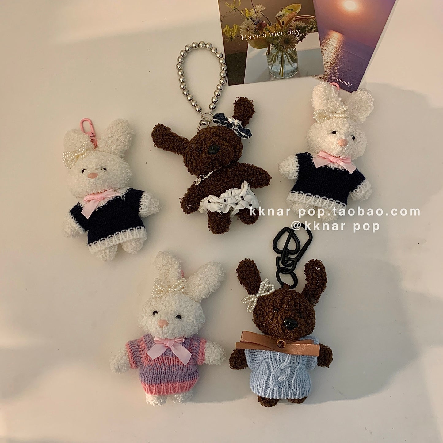 Cute Plush Rabbit Pendant_CH00005