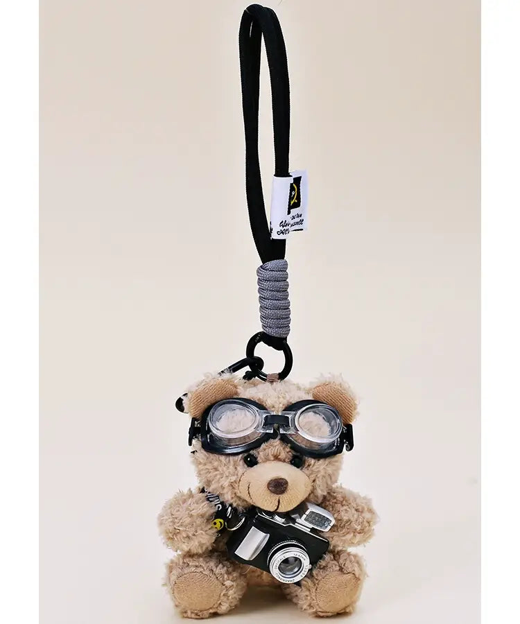 Flash Camera Bear Bag Pendant_CH00013