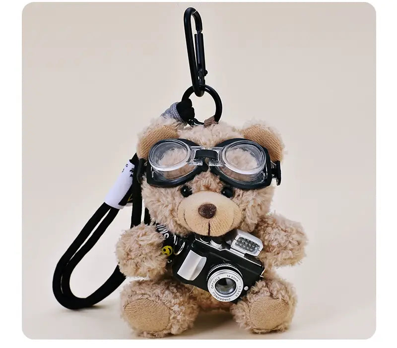 Flash Camera Bear Bag Pendant_CH00013