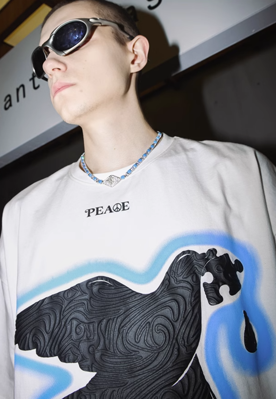 Peace Dove Suede Print T-Shirt_N81756