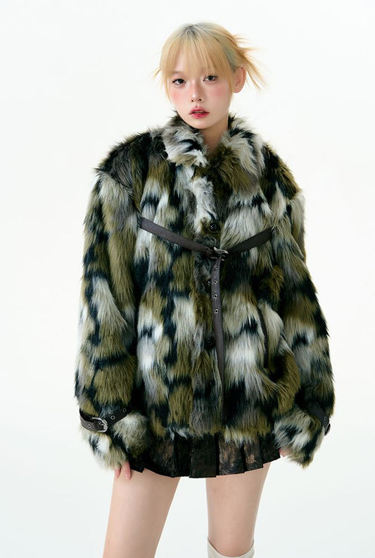 Verde Elegance Eco-Fur Jacket