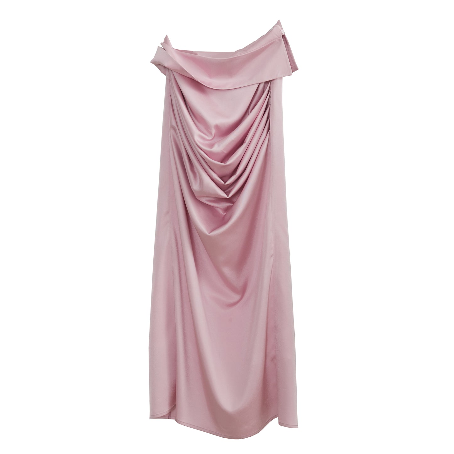 Pink pleated mopping skirt