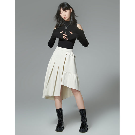 Ruffles asymmetrical original designer skirt