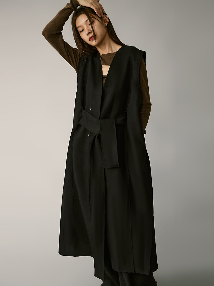 Double-sided wool two-wear coat jacket