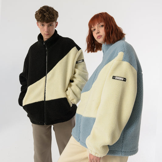 lamb fleece couple lamb wool jacket