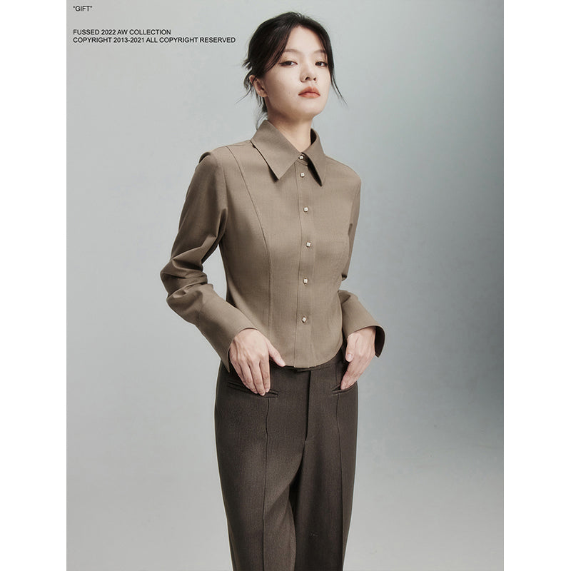 Brown waist shirt