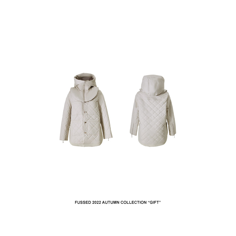cotton buckle detachable quilted jacket