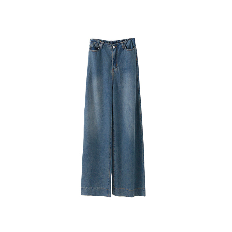 Retro blue wide leg jeans