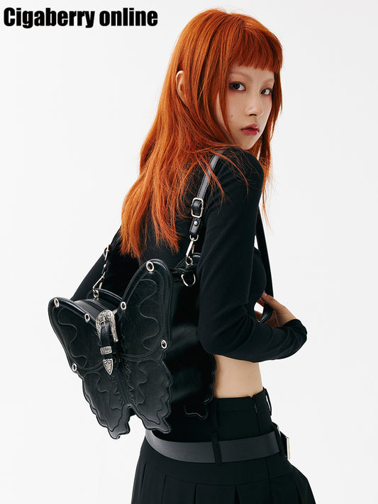 Three-dimensional punk butterfly bag
