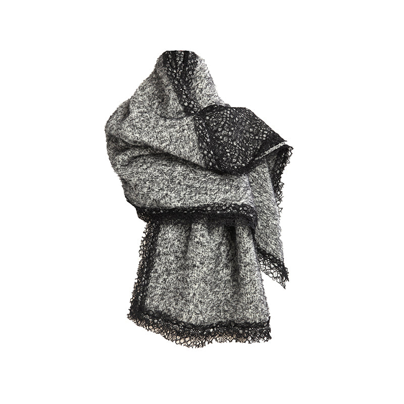 All-match knitted double-sided wool scarf