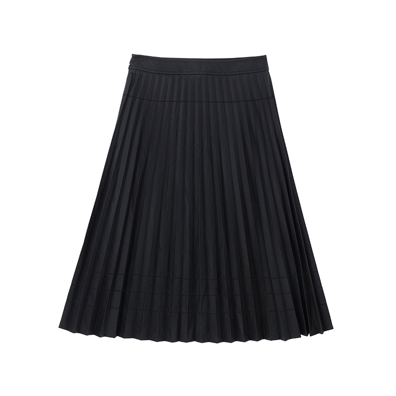 Pressed pleated skirt