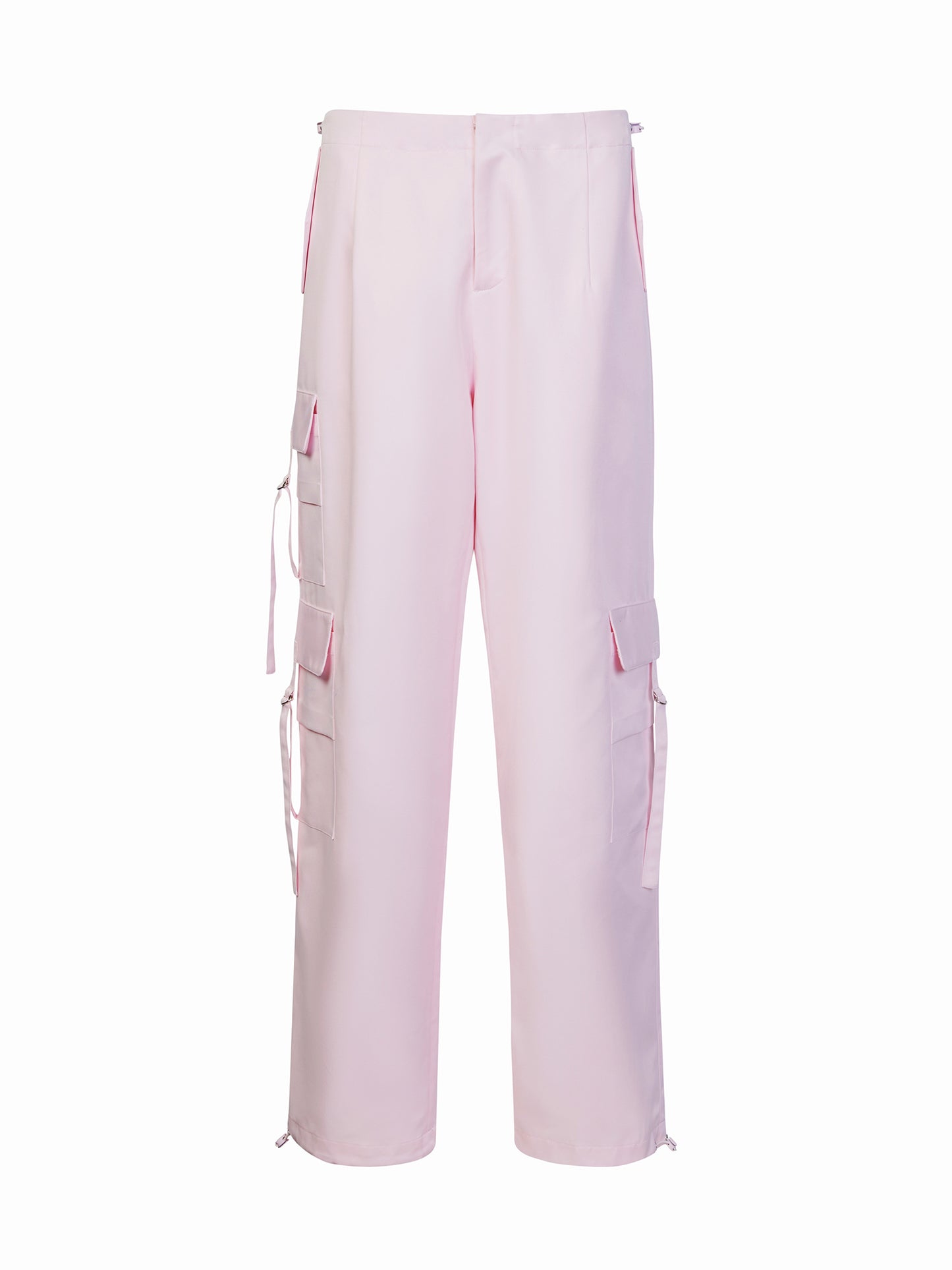 Pink elastic loose casual pants