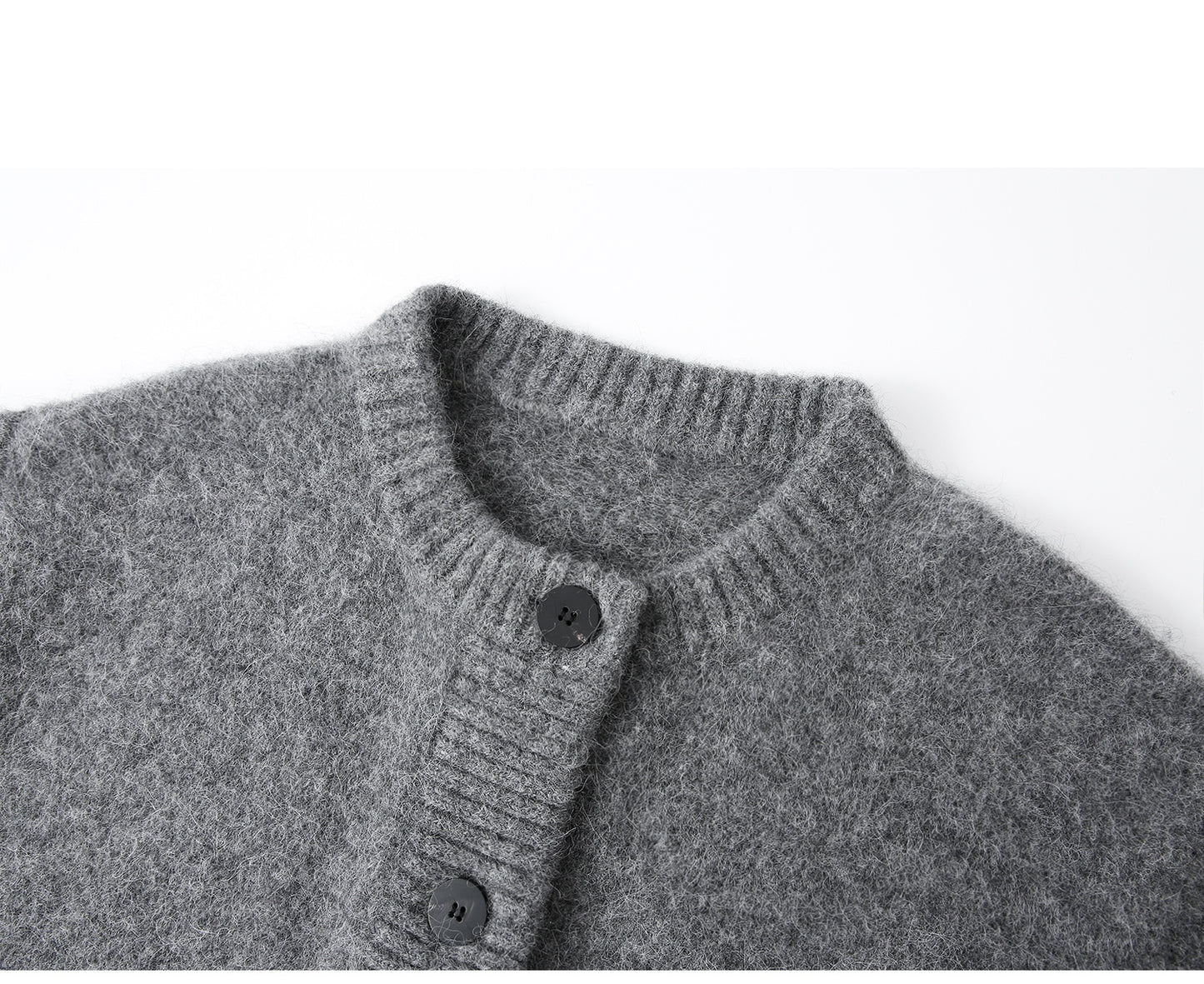 alpaca wool thick loose horn button cardigan