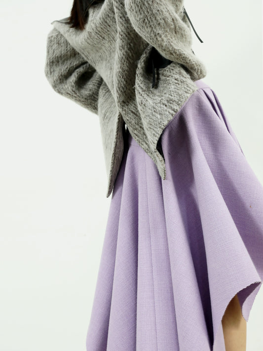 Orchid purple wool swallowtail skirt