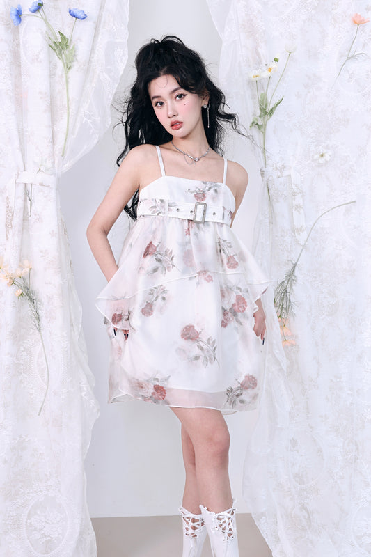 Romantic Floral Sling Dress