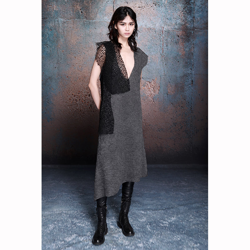 MIA HAN Original Design Dark Wool Dress