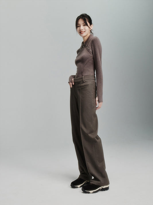 Merino wool slim top