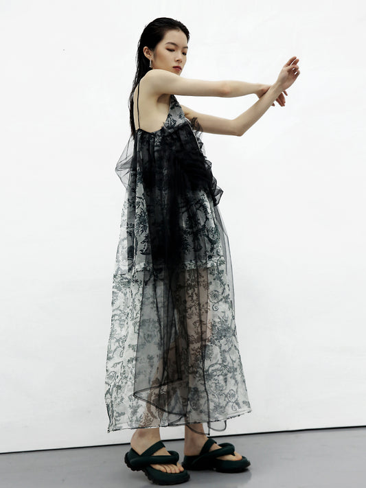 High-end elegant mulberry silk dress