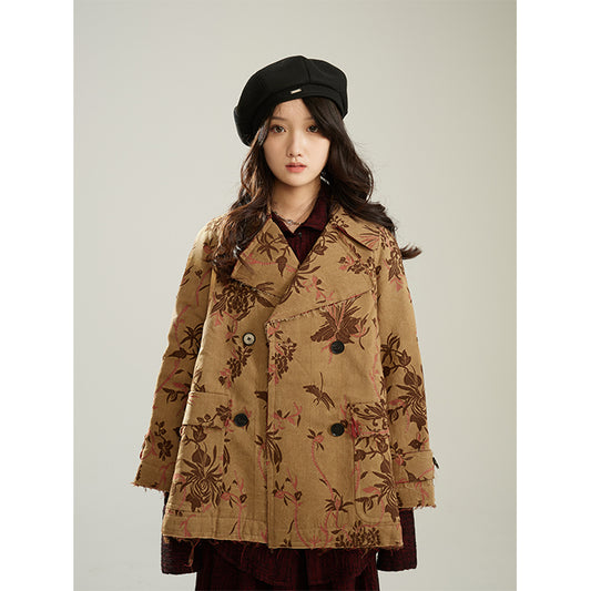 Old style wool jacquard jacket